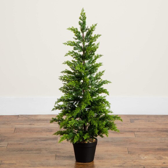 3-ft Artificial Cypress Topiary Christmas Tree - SKU #T5380 - 5