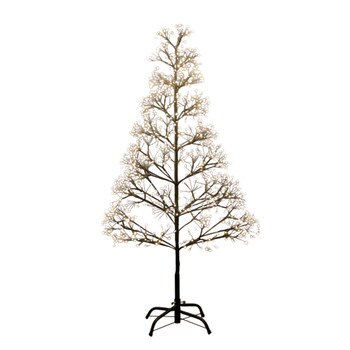 4-ft Pre-Lit Artificial Halloween Black Starburst Tree with 800 Fairy Warm White LED Lights - SKU #T5409
