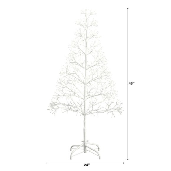4-ft Pre-Lit Artificial White Starburst Tree with 800 Fairy Warm White LED Lights - SKU #T5411 - 1