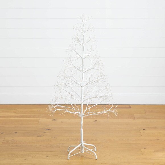 4-ft Pre-Lit Artificial White Starburst Tree with 800 Fairy Warm White LED Lights - SKU #T5411 - 14