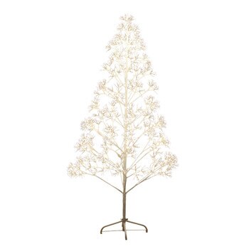 6-ft Pre-Lit Artificial White Starburst Tree with 1680 Fairy Warm White LED Lights - SKU #T5412