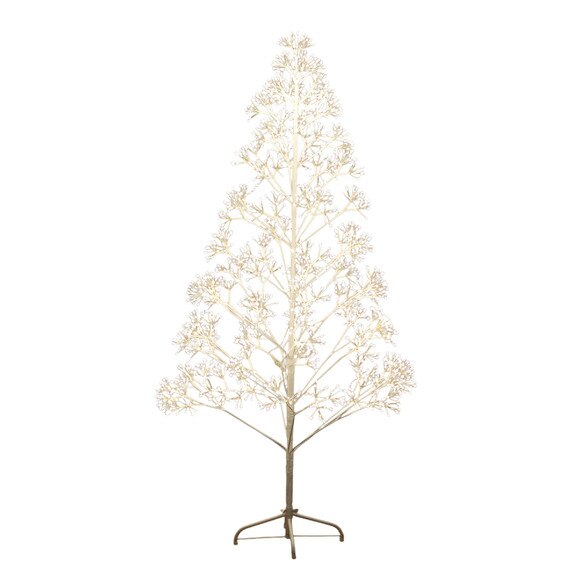 6-ft Pre-Lit Artificial White Starburst Tree with 1680 Fairy Warm White LED Lights - SKU #T5412