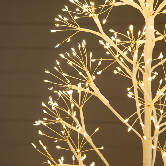 6-ft Pre-Lit Artificial White Starburst Tree with 1680 Fairy Warm White LED Lights - SKU #T5412 - 3