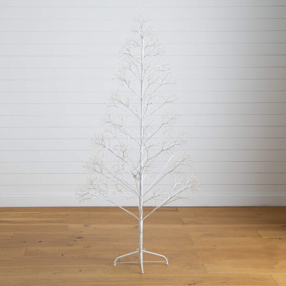 6-ft Pre-Lit Artificial White Starburst Tree with 1680 Fairy Warm White LED Lights - SKU #T5412 - 11