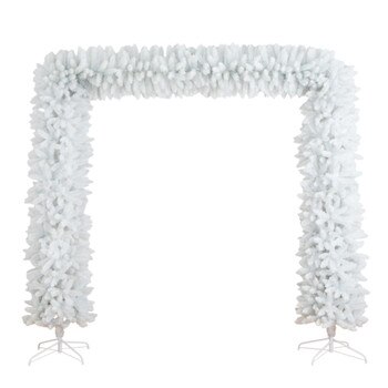 8-ft Artificial Holiday White Christmas Pine Archway - SKU #T5426