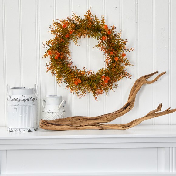 21 Autumn Fern Artificial Wreath - SKU #W1127 - 2