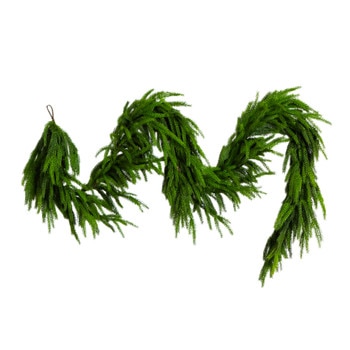 10-ft Artificial Real Touch Norfolk Island Pine Garland with Natural Look - SKU #W1402