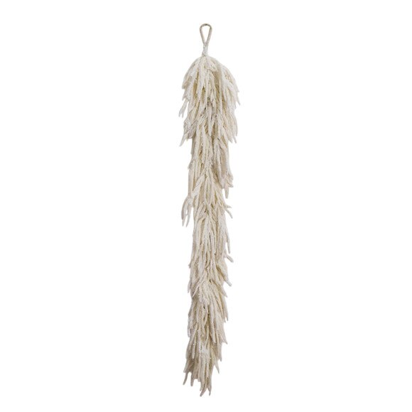5-ft Artificial Real Touch White Norfolk Island Pine Garland with Natural Look - SKU #W1404 - 2