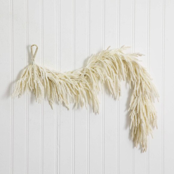5-ft Artificial Real Touch White Norfolk Island Pine Garland with Natural Look - SKU #W1404 - 5