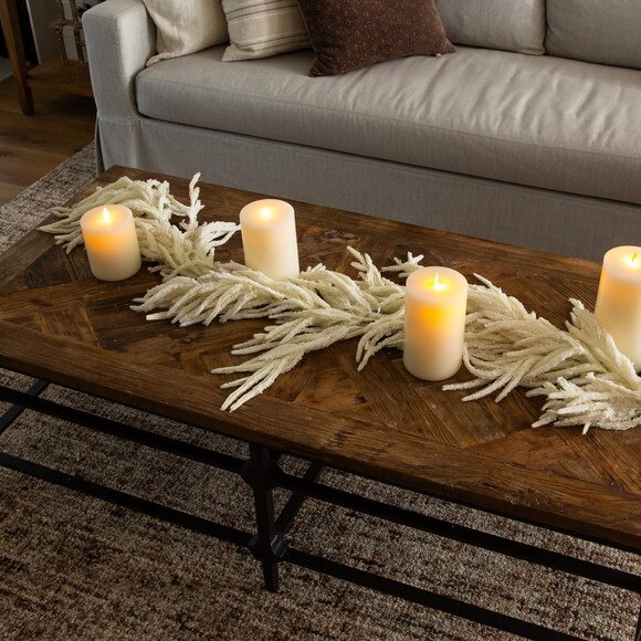 5-ft Artificial Real Touch White Norfolk Island Pine Garland with Natural Look - SKU #W1404 - 7