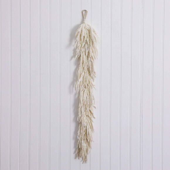 5-ft Artificial Real Touch White Norfolk Island Pine Garland with Natural Look - SKU #W1404 - 9